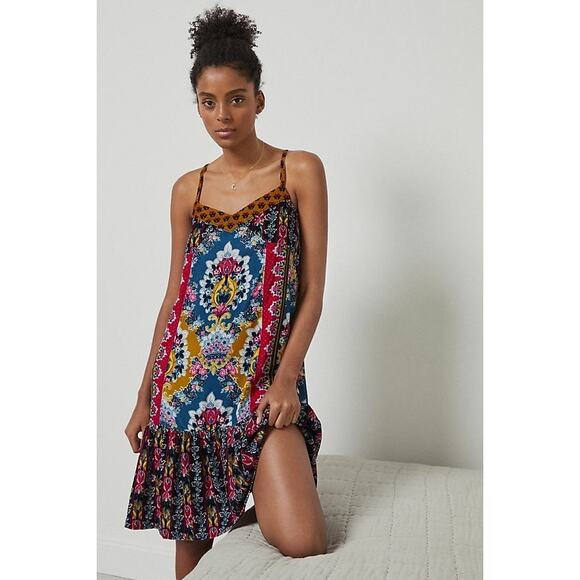 Anthropologie Dresses & Skirts - Anthropologie Zadie Velvet Slip Babydoll Dress Women's Large Festival Artsy Boho